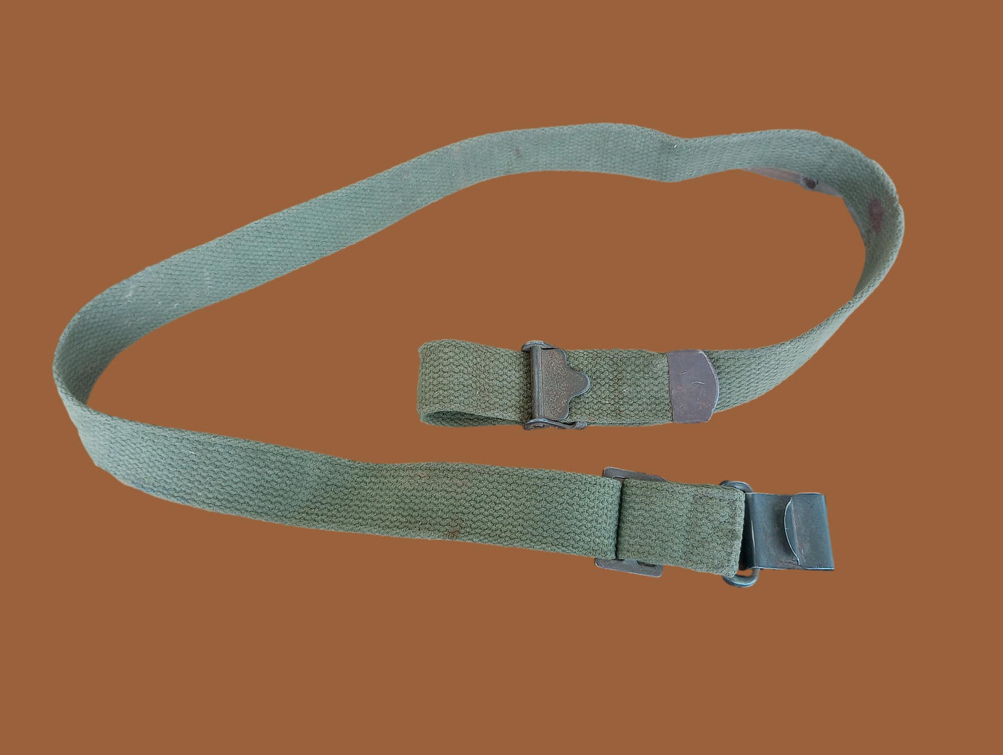 U.S MILITARY WWII OR POST WAR M-1 GARAND RIFLE SLING 1954 OD GREEN WEB