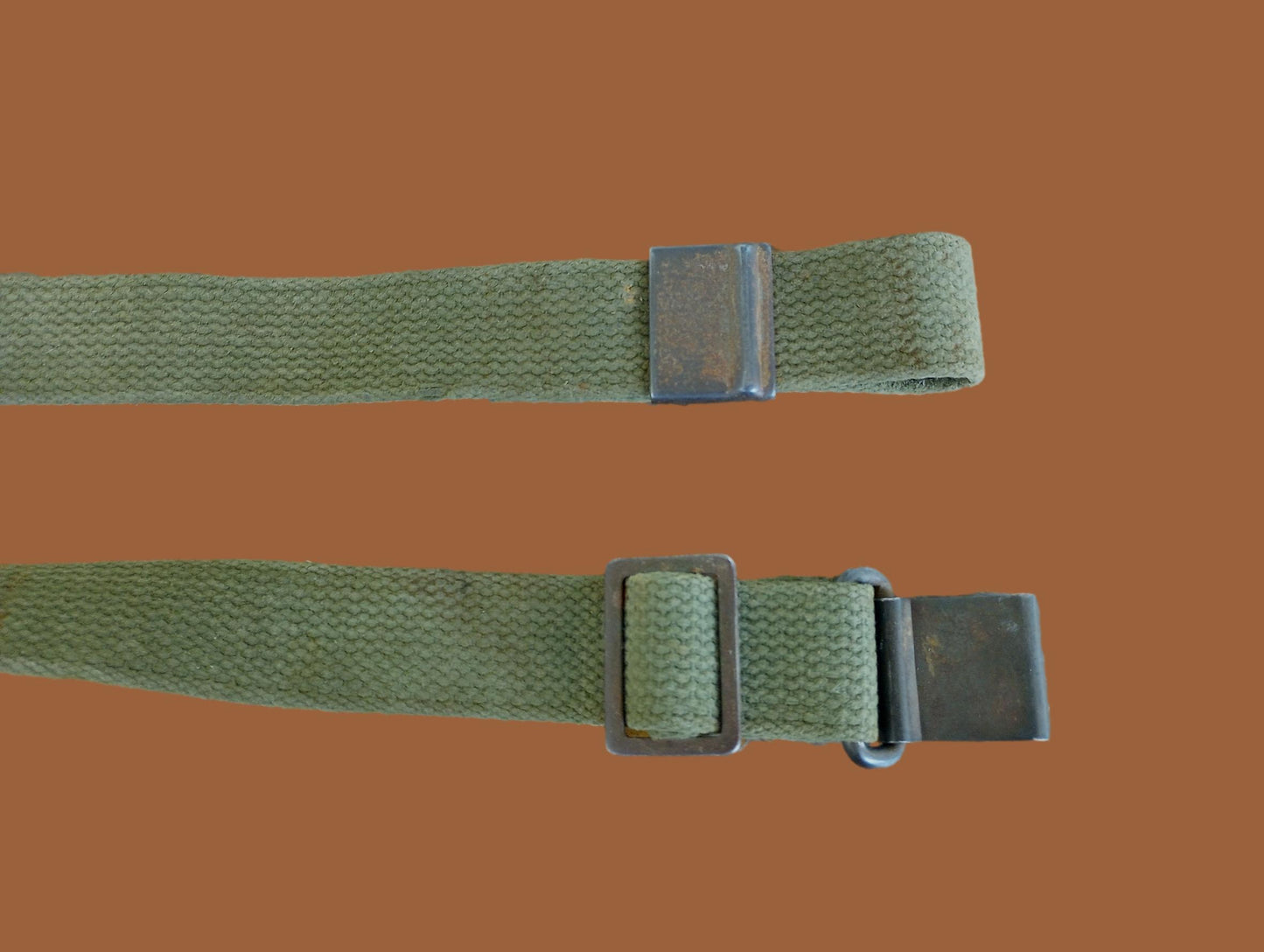 U.S MILITARY WWII OR POST WAR M-1 GARAND RIFLE SLING 1954 OD GREEN WEB
