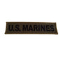 U.S Marines Uniform Tape Patch Name Tag Chest Breast Tab Embroidered Insignia