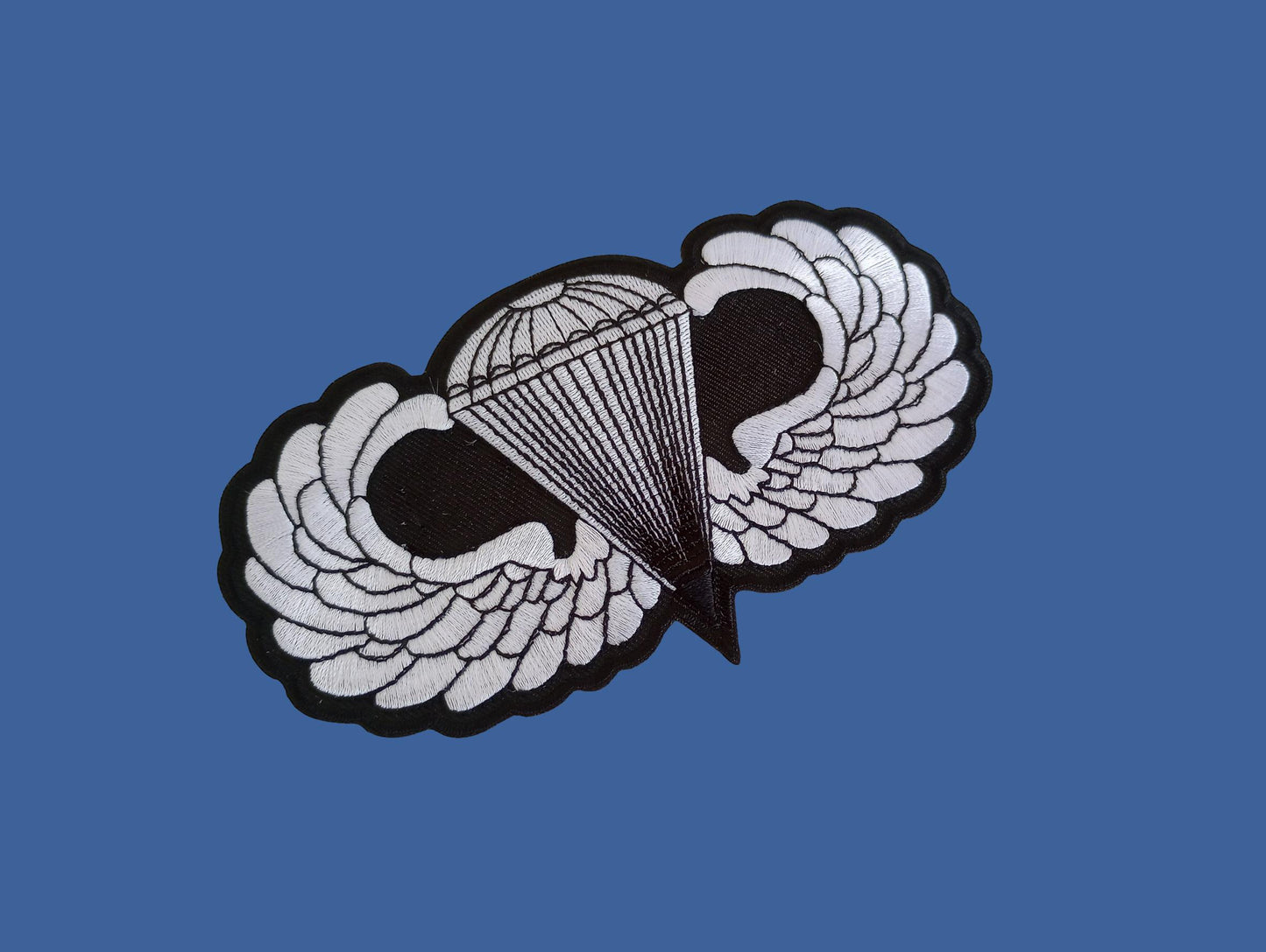 MILITARY ARMY AIRBORNE JUMP WINGS PATCH EMBROIDERED LARGE BACK PATCH 5.75" X 3"