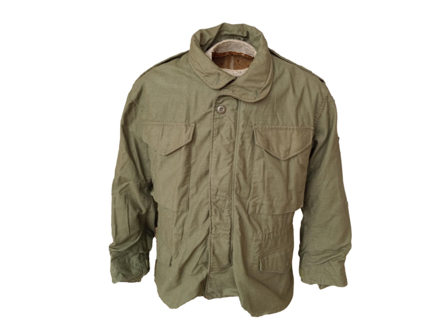 Vintage OD Green U.S Military Field Jacket Brass Zipper NOS USA Made