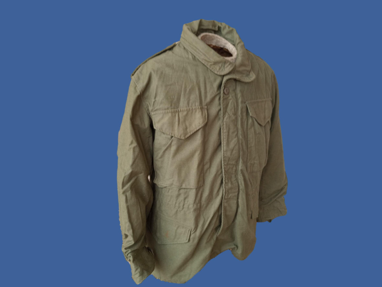 Vintage OD Green U.S Military Field Jacket Brass Zipper NOS USA Made