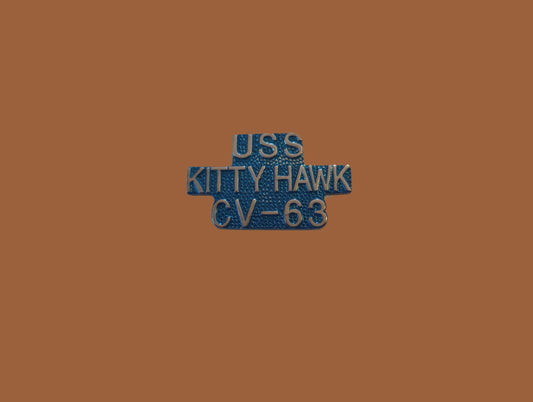 U.S MILITARY NAVY USS KITTY HAWK CV-63 HAT LAPEL PIN
