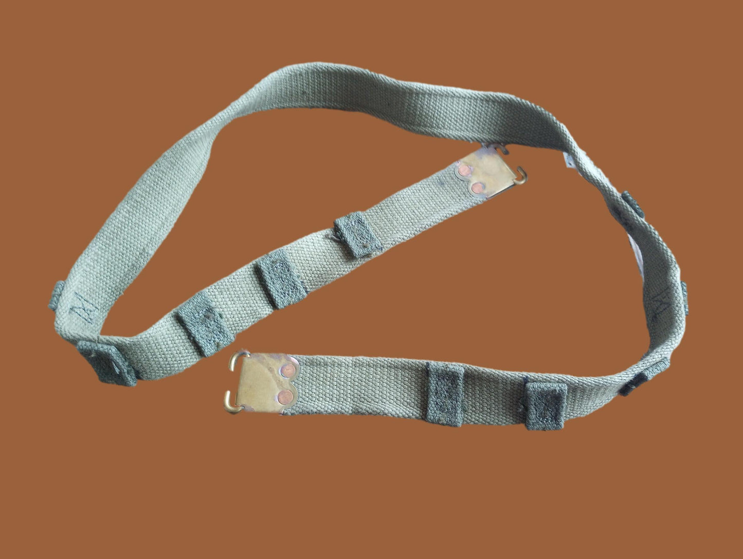 WWII BRITISH MILITARY ENFIELD KHAKI RIFLE SLING P-37 FN BELGIAN FAL 49 ORIGINAL