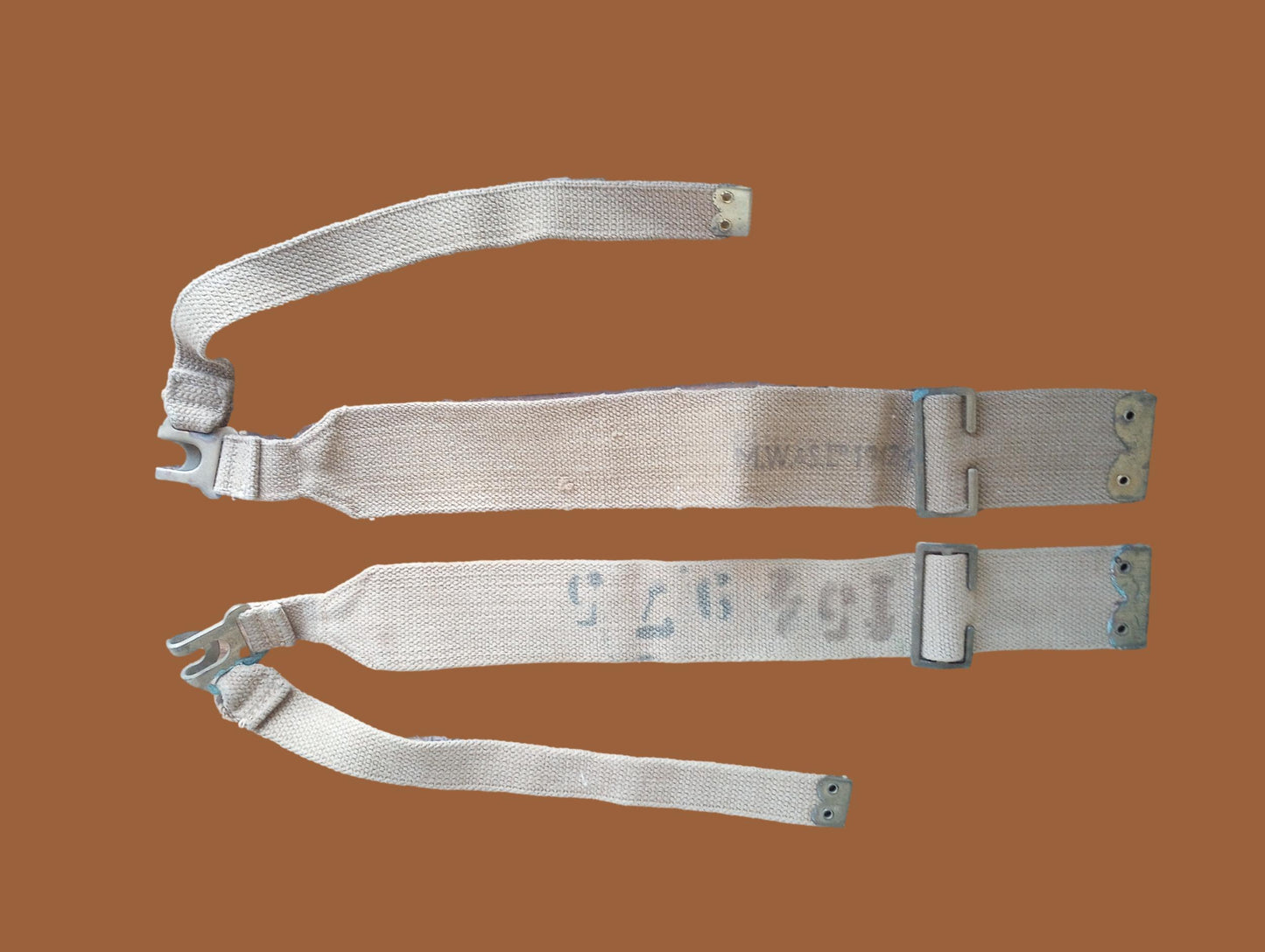 BRITISH MILITARY WEB P-37 PATTERN HAVERSACK BRACES BACKPACK SUSPENDERS GENUINE