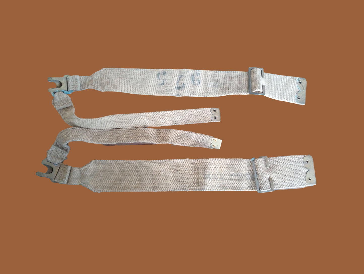 BRITISH MILITARY WEB P-37 PATTERN HAVERSACK BRACES BACKPACK SUSPENDERS GENUINE