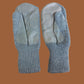 SWISS MILITARY WOOL MITTENS ARMY COLD WEATHER LEATHER PALMS SURPLUS