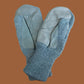 SWISS MILITARY WOOL MITTENS ARMY COLD WEATHER LEATHER PALMS SURPLUS