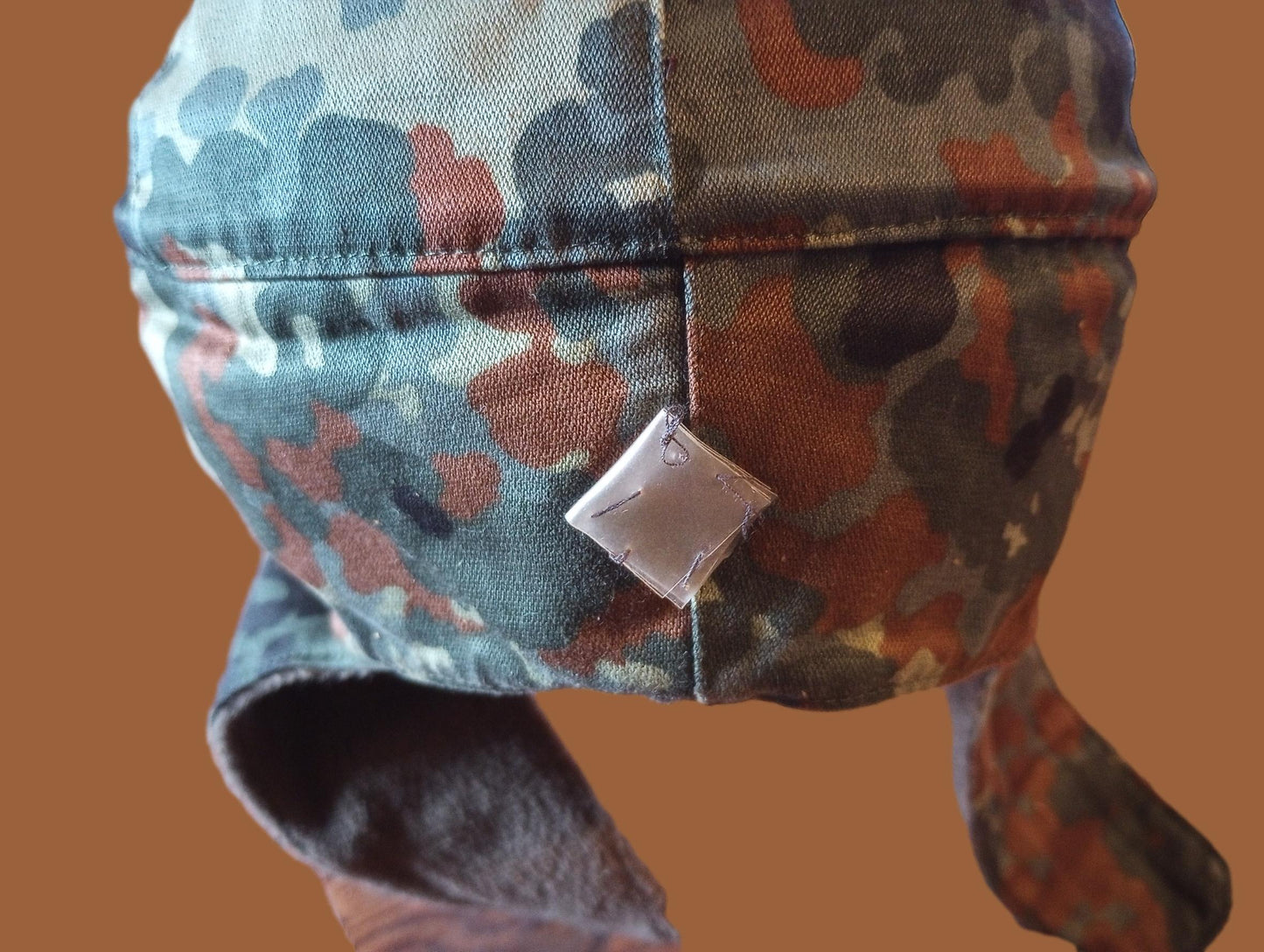 GENUINE GERMAN MILITARY FLECTARN CAMOUFLAGE WINTER CAP/HAT EAR FLAPS SZ 60, 7.5
