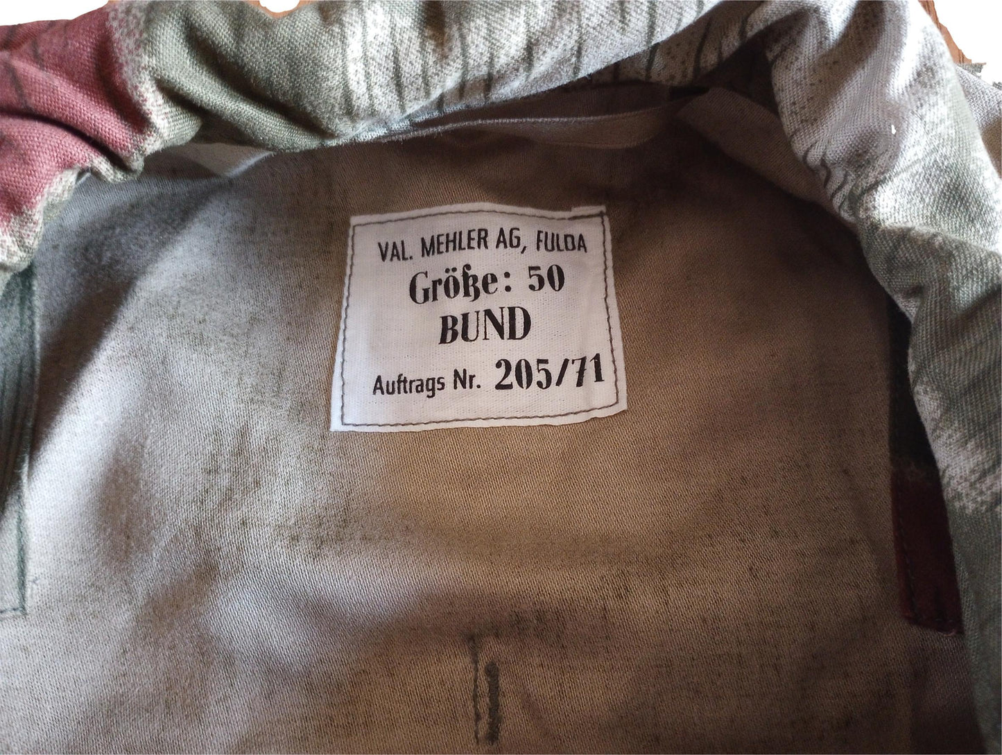 WEST GERMAN BGS SPLINTER CAMOUFLAGE BORDER GUARD JACKET GENUINE VINTAGE 1971