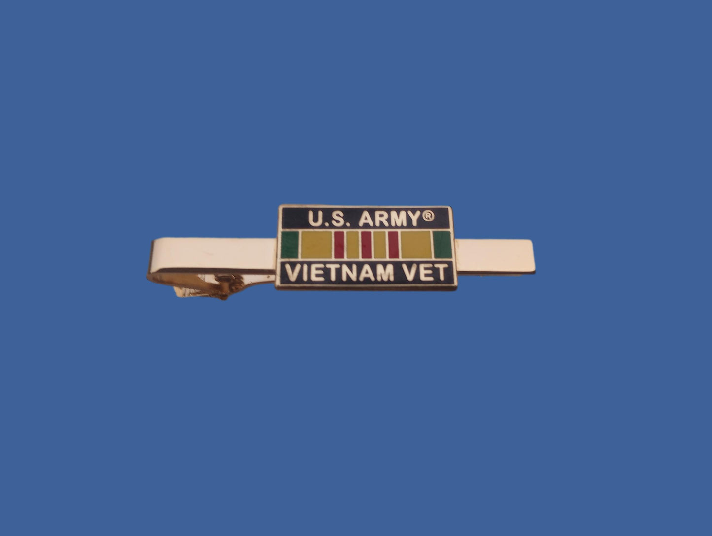 U.S MILITARY ARMY VIETNAM VETERAN TIE BAR OR TIE TAC CLIP ON TYPE