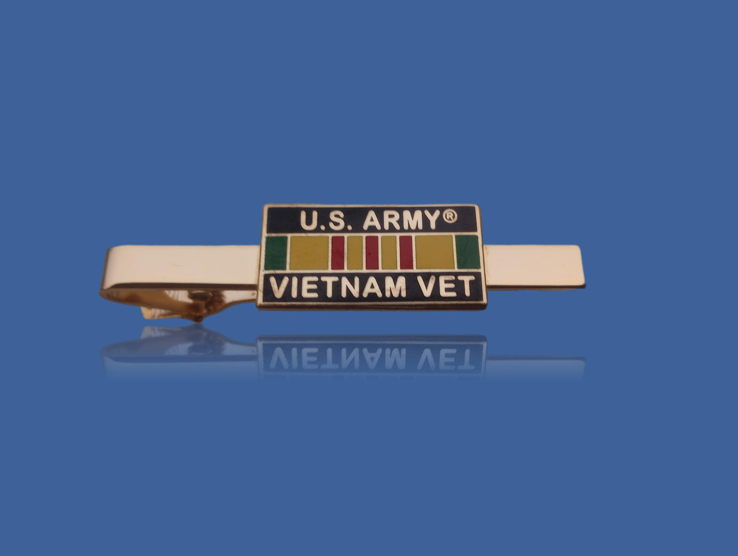 U.S MILITARY ARMY VIETNAM VETERAN TIE BAR OR TIE TAC CLIP ON TYPE