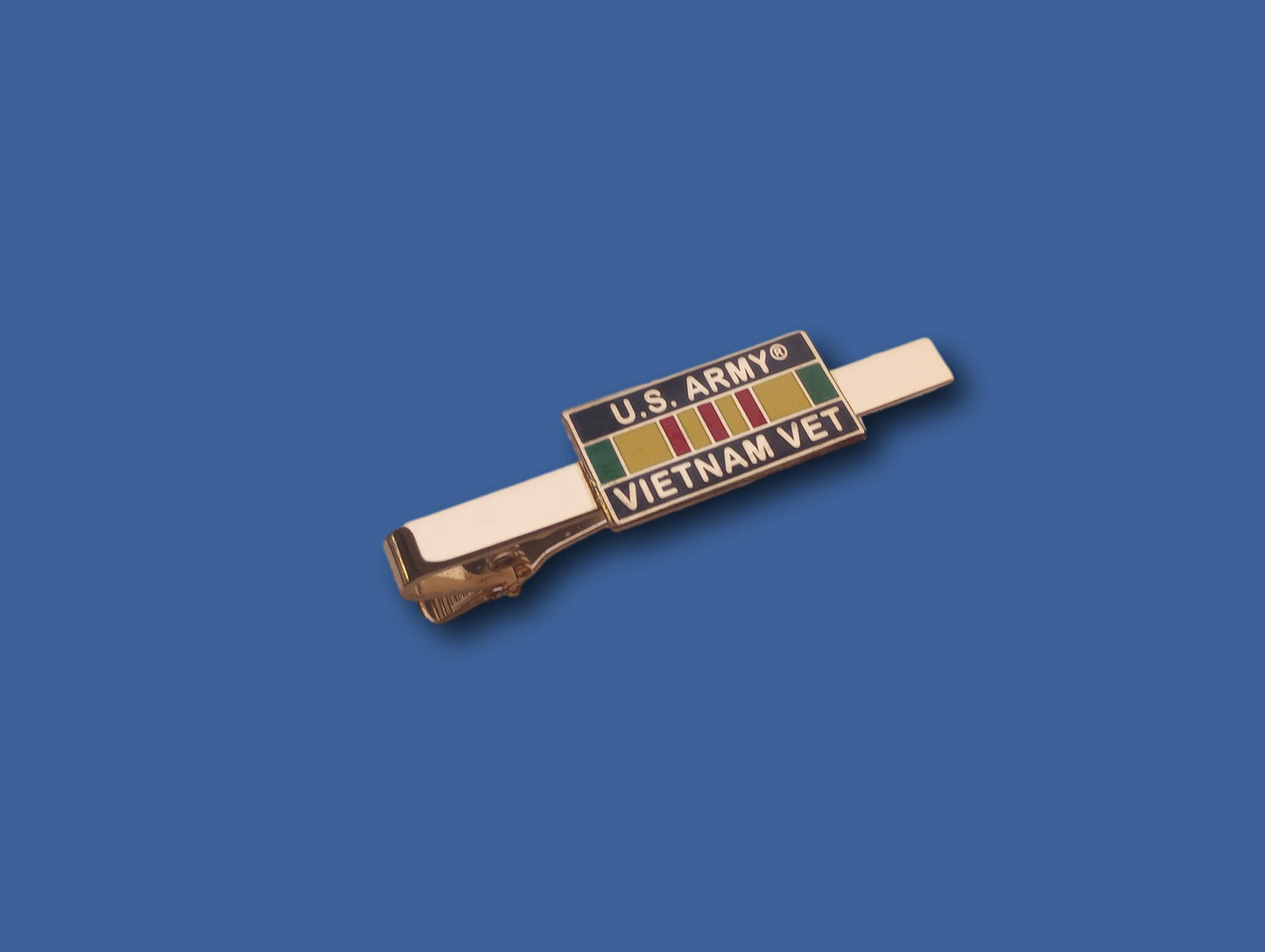 U.S MILITARY ARMY VIETNAM VETERAN TIE BAR OR TIE TAC CLIP ON TYPE
