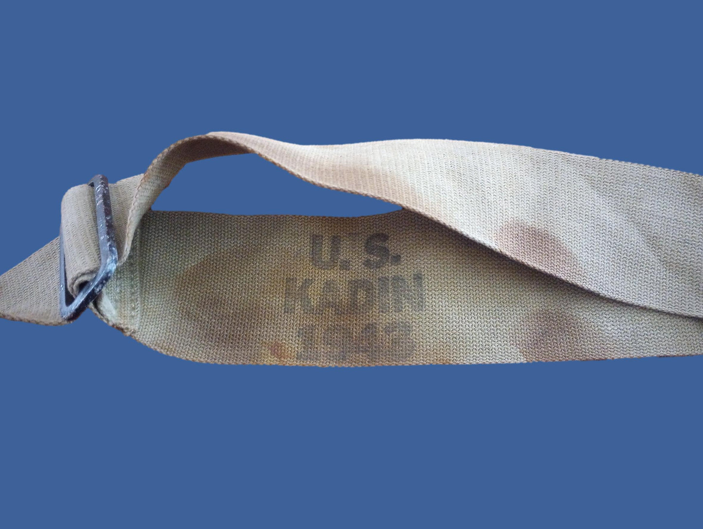 U.S MILITARY WWII M1936 MUSETTE UTILITY KHAKI SHOULDER CARRYING STRAP 1943