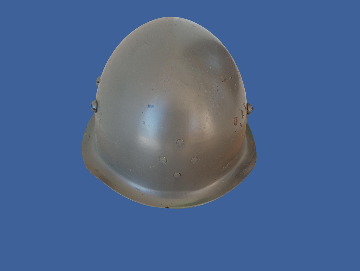 WWII ERA DANISH M/39 ROYAL GUARD HELMET WITH LINER AND LEATHER CHIN STRAP