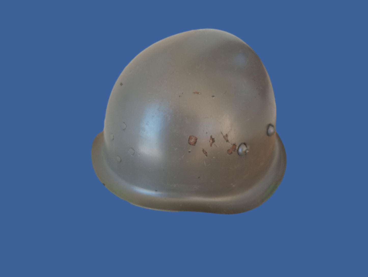 WWII ERA DANISH M/39 ROYAL GUARD HELMET WITH LINER AND LEATHER CHIN STRAP