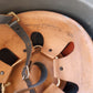 WWII ERA DANISH M/39 ROYAL GUARD HELMET WITH LINER AND LEATHER CHIN STRAP