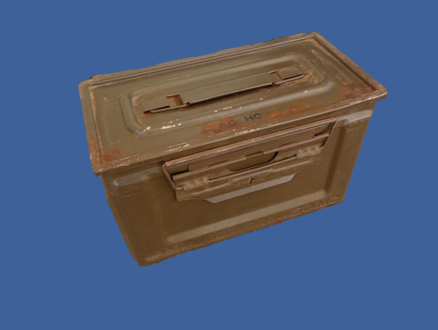 U.S MILITARY WWII 50 CAL AMMO CAN SIDE LOADER AMMUNITION CAN ARMY MARINE CORPS