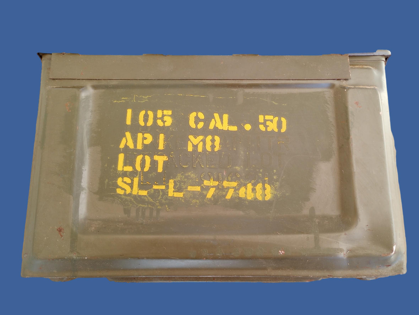 U.S MILITARY WWII 50 CAL AMMO CAN SIDE LOADER AMMUNITION CAN ARMY MARINE CORPS