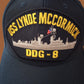 USS LYNDE MCCORMICK DDG-8 HAT U.S NAVY SHIP MILITARY BALL CAP USA MADE