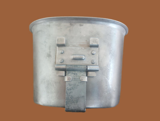 WWII U.S MILITARY CANTEEN CUP DATED 1944 STAMPED K.M CO ORIGINAL