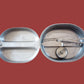 WWII U.S MILITARY MESS KIT WITH MEAT CAN POUCH 1945 KHAKI M-1928 GENUINE SET