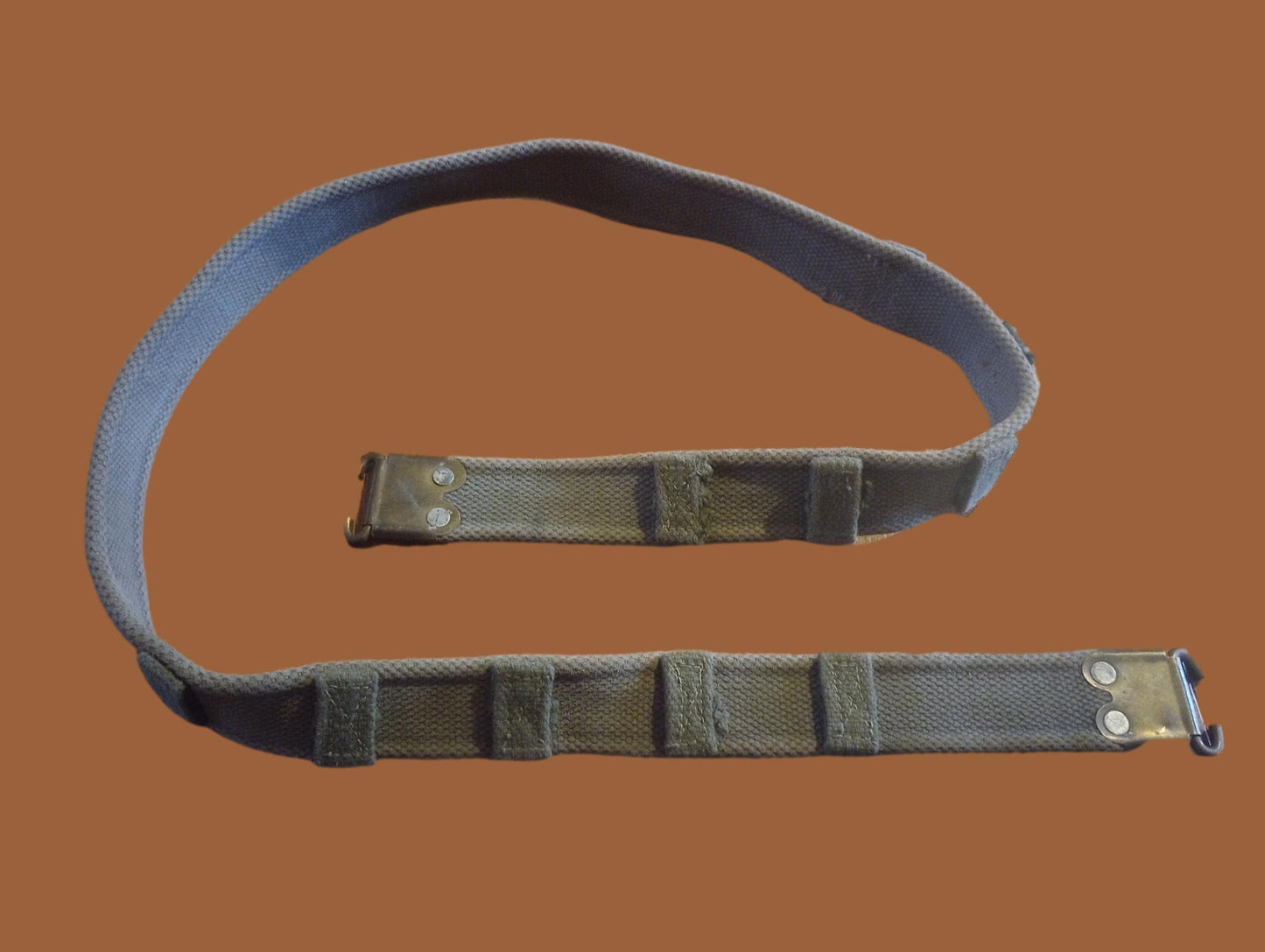 WWII BRITISH MILITARY ENFIELD KHAKI RIFLE SLING P-37 FN BELGIAN FAL 49 ORIGINAL