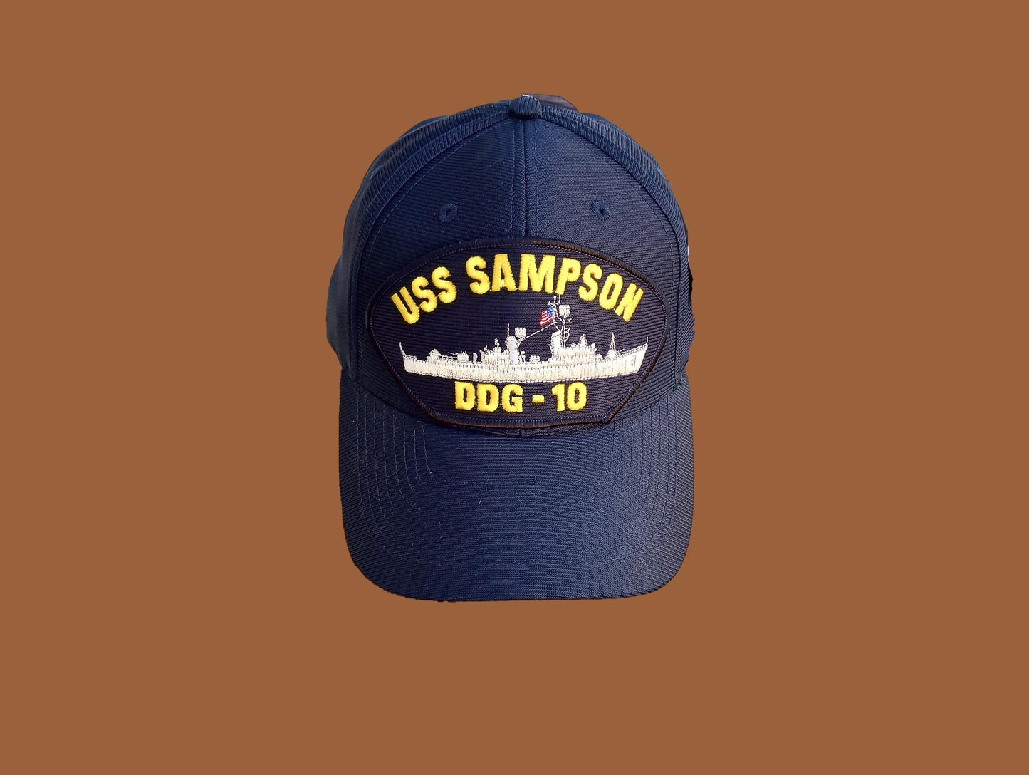 USS SAMPSON DDG-10 U.S NAVY SHIP HAT OFFICIAL MILITARY BALL CAP U.S.A MADE