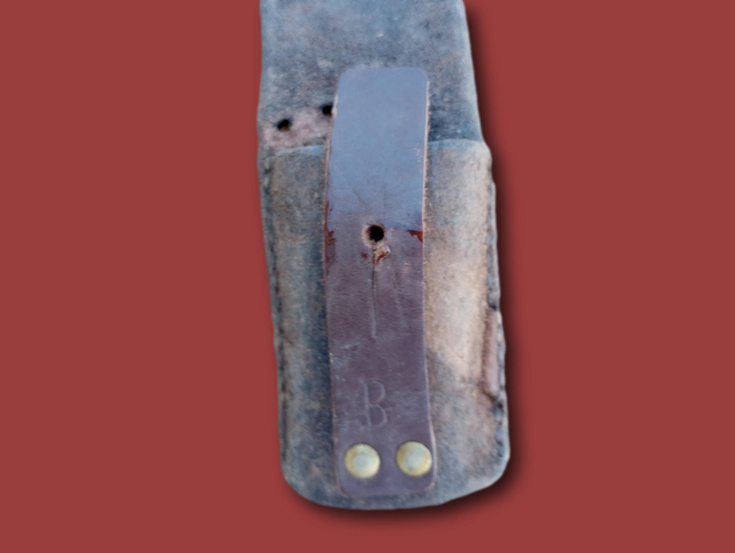 SWEDISH MILITARY M96 MAUSER  BAYONET FROG LEATHER ORIGINAL