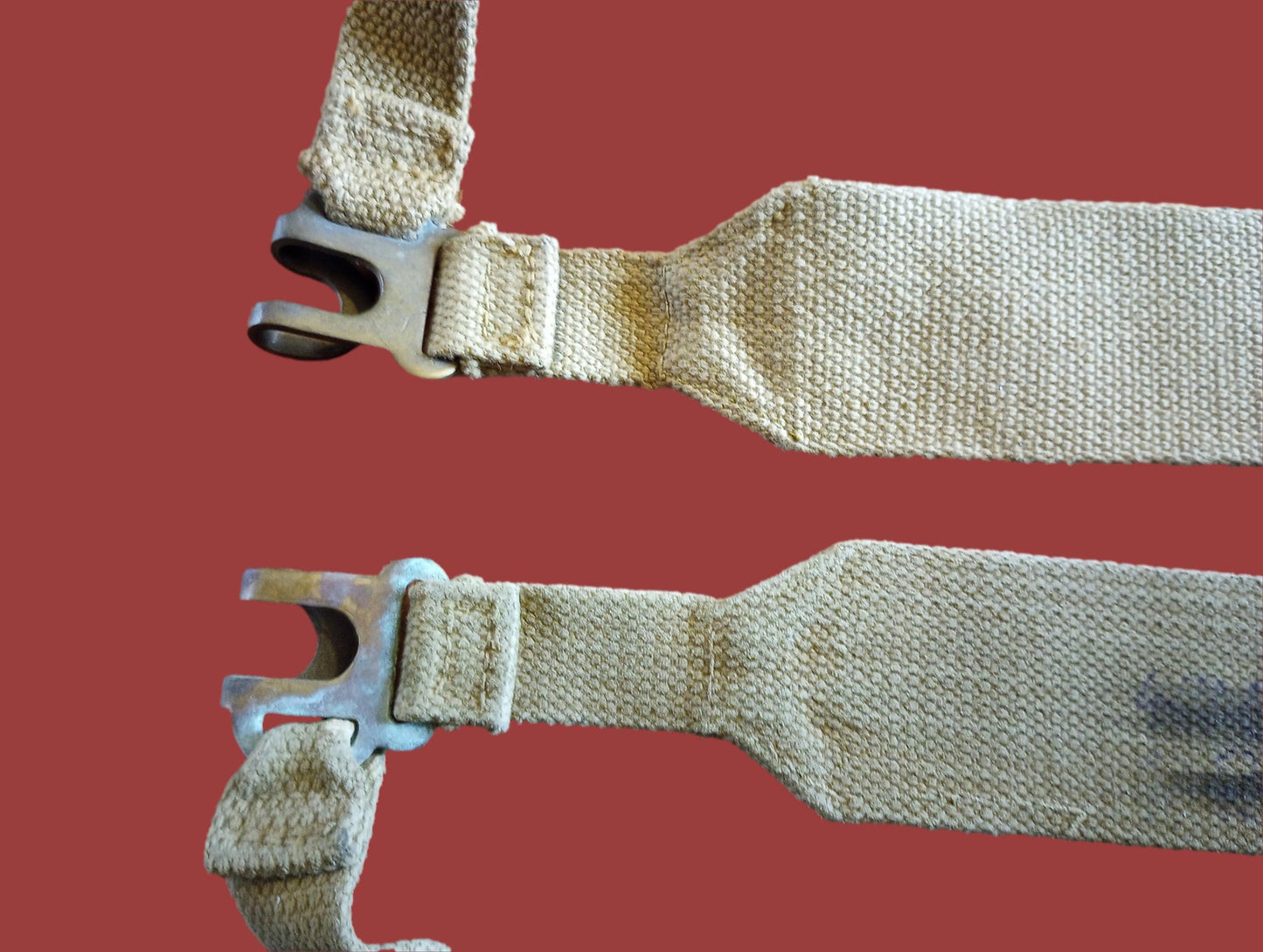 BRITISH MILITARY WEB P-37 PATTERN HAVERSACK BRACES BACKPACK SUSPENDERS GENUINE