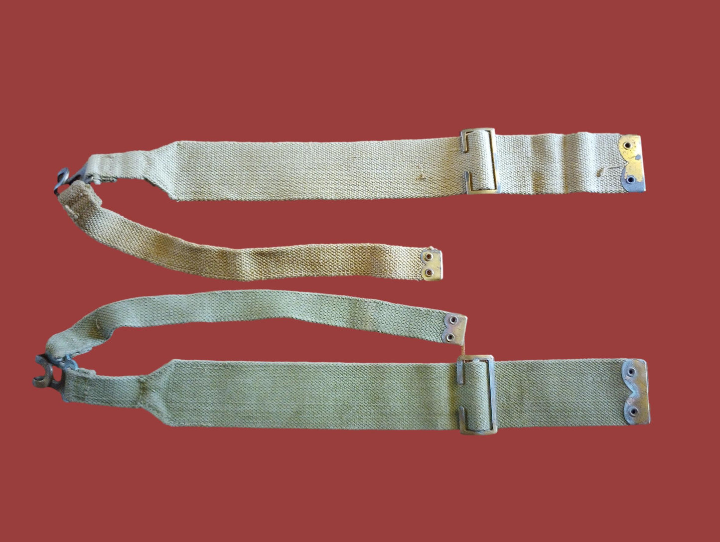 BRITISH MILITARY WEB P-37 PATTERN HAVERSACK BRACES BACKPACK SUSPENDERS GENUINE