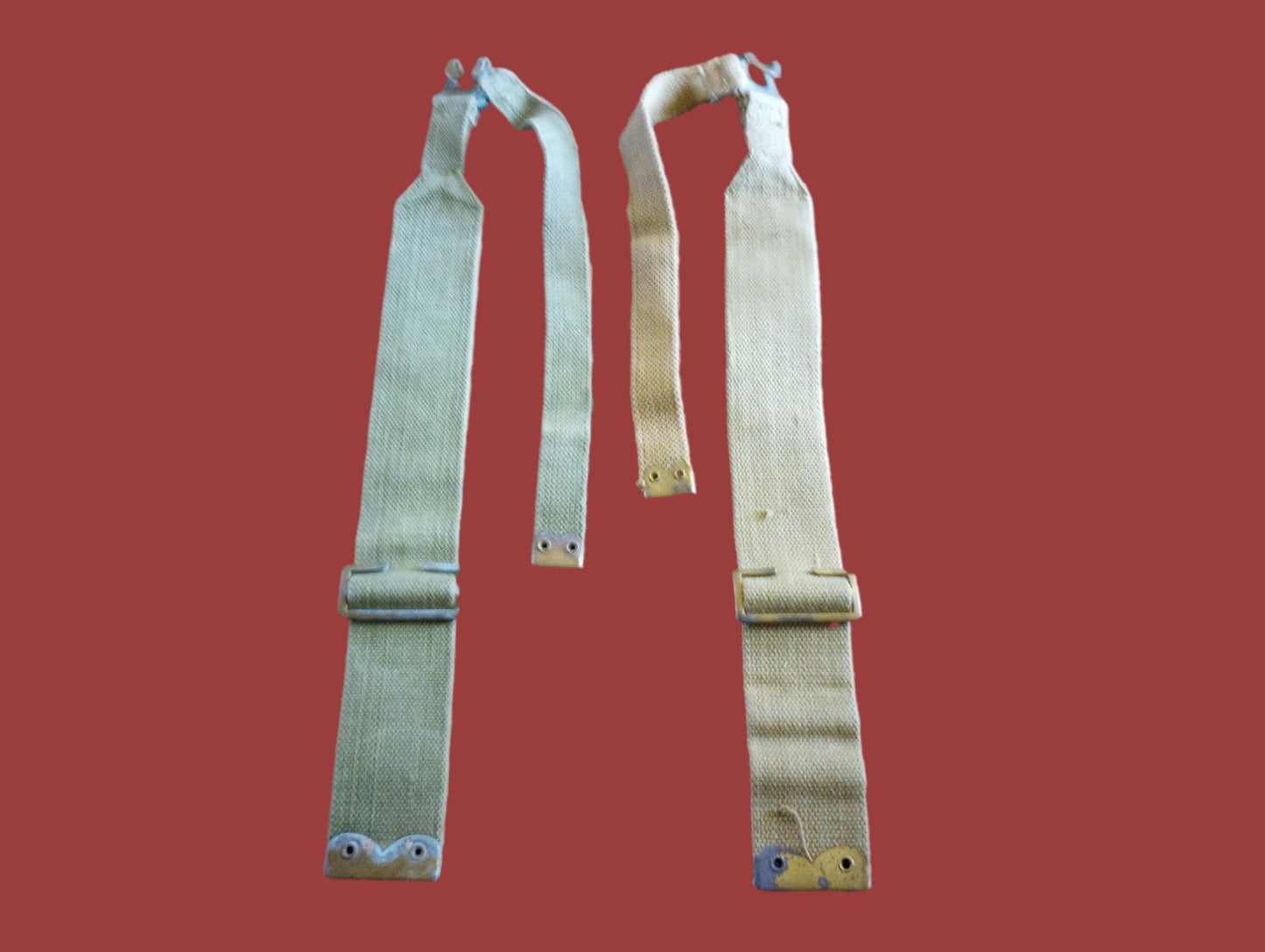 BRITISH MILITARY WEB P-37 PATTERN HAVERSACK BRACES BACKPACK SUSPENDERS GENUINE