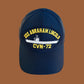 USS ABRAHAM LINCOLN CVN -72 U.S NAVY SHIP HAT OFFICIAL U.S MILITARY BALL CAP USA