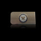 U.S MILITARY NAVY INSIGNIA LOGO STAINLESS STEEL MONEY CLIP USA MADE NEW IN BAGS