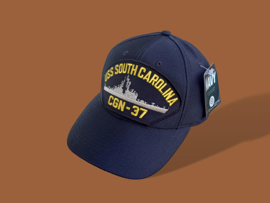 USS SOUTH CAROLINA CGN-37 U.S NAVY CRUISER SHIP HAT OFFICIAL MILITARY BALL CAP