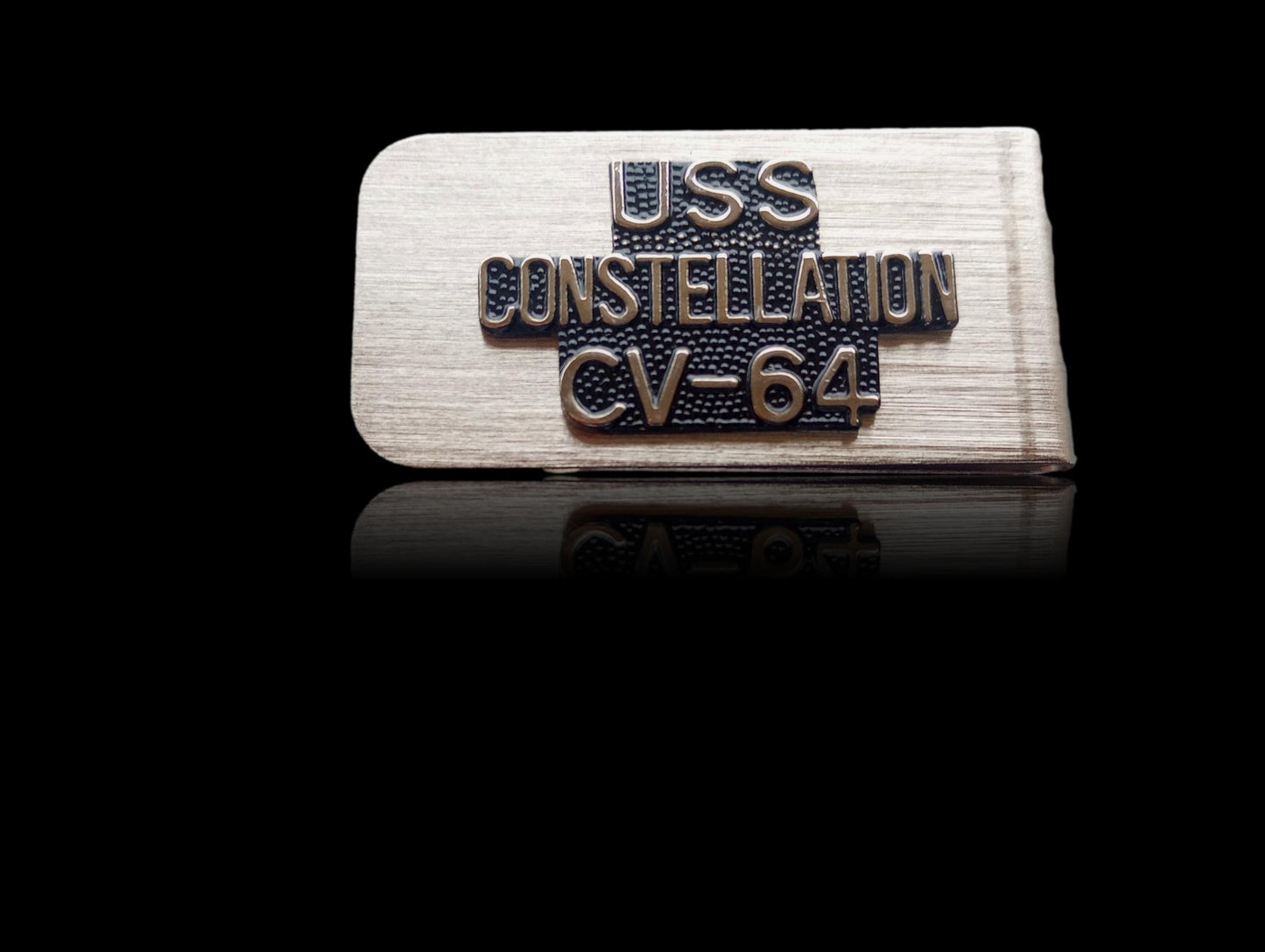 U.S MILITARY NAVY U.S.S CONSTELLATION CV-64 MONEY CLIP NAVY CARRIER U.S.A MADE