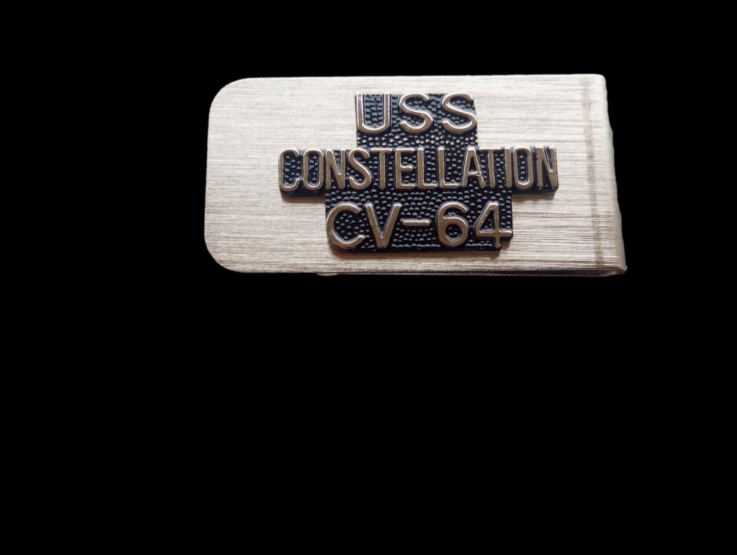 U.S MILITARY NAVY U.S.S CONSTELLATION CV-64 MONEY CLIP NAVY CARRIER U.S.A MADE