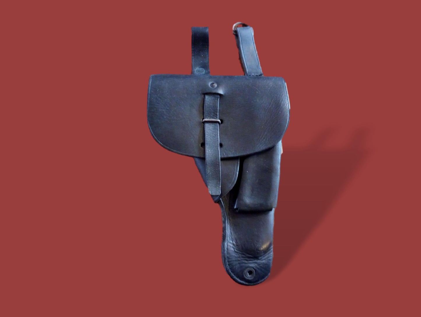 FRENCH MILITARY LEATHER HOLSTER M48/50 MAC MLE 9MM POST WWII SURPLUS