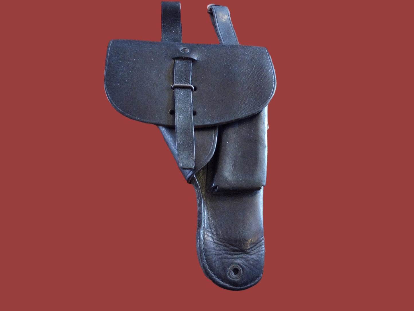 FRENCH MILITARY LEATHER HOLSTER M48/50 MAC MLE 9MM POST WWII SURPLUS