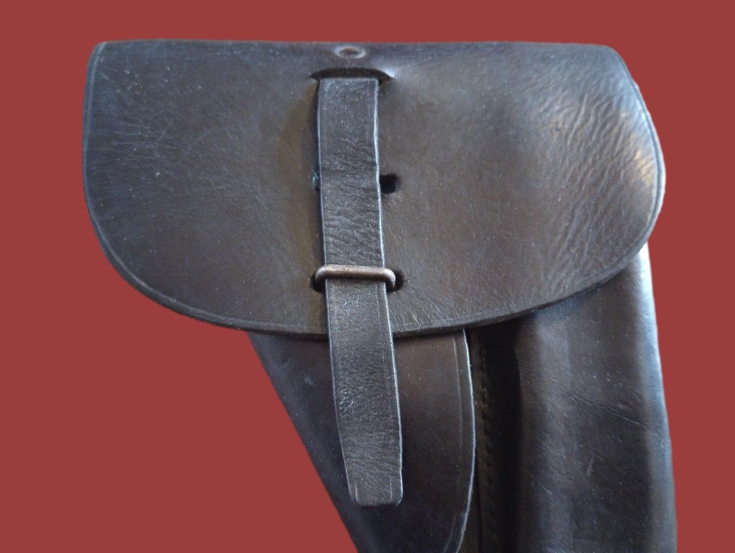 FRENCH MILITARY LEATHER HOLSTER M48/50 MAC MLE 9MM POST WWII SURPLUS