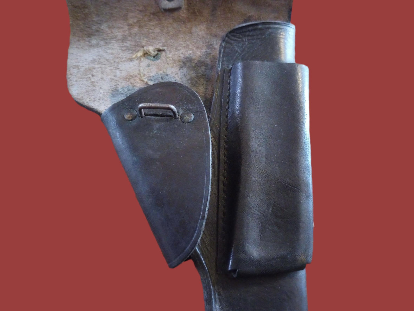 FRENCH MILITARY LEATHER HOLSTER M48/50 MAC MLE 9MM POST WWII SURPLUS