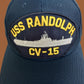 USS RANDOLPH CV-15 U.S NAVY SHIP HAT U.S MILITARY OFFICIAL BALL CAP U.S.A MADE
