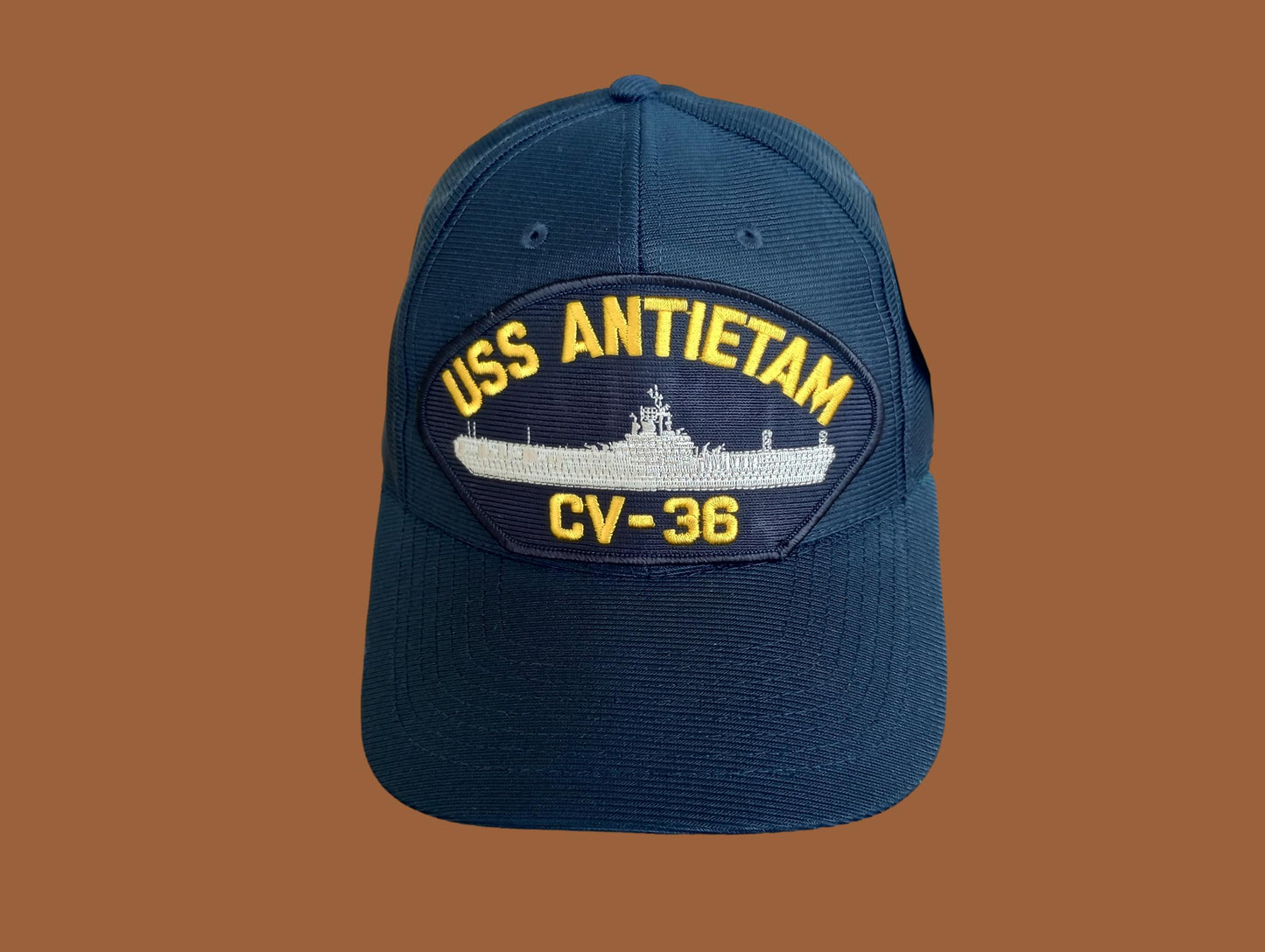 USS ANTIETAM CV-36 NAVY SHIP HAT OFFICIAL U.S MILITARY BALL CAP U.S.A  MADE