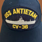 USS ANTIETAM CV-36 NAVY SHIP HAT OFFICIAL U.S MILITARY BALL CAP U.S.A  MADE