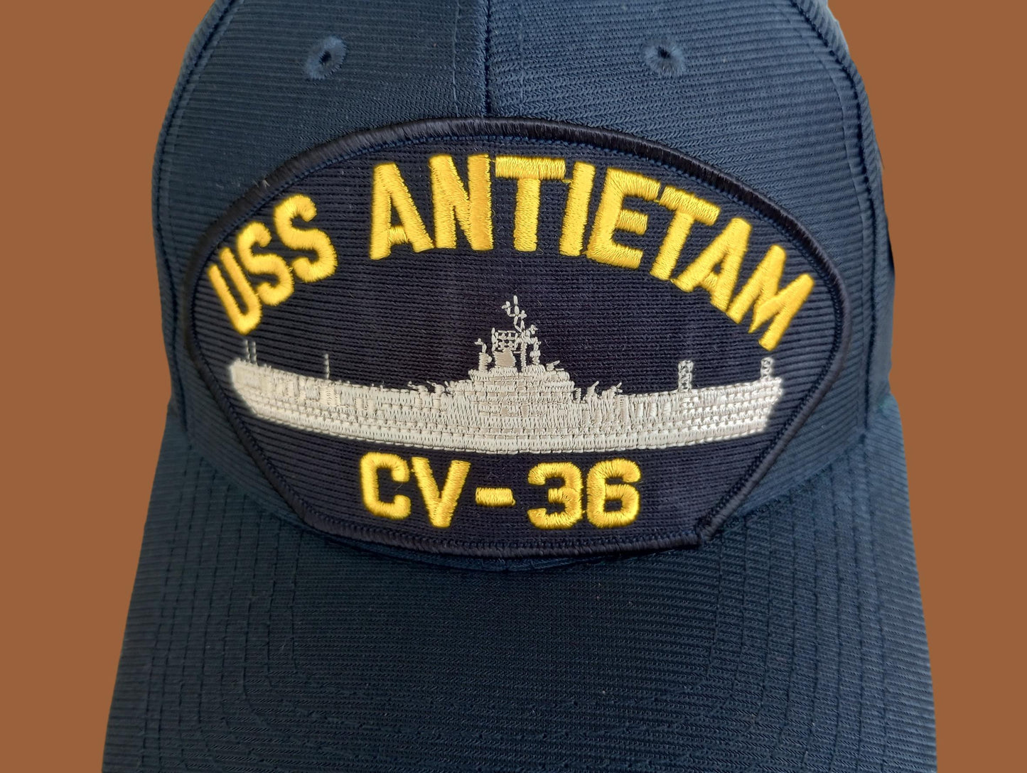 USS ANTIETAM CV-36 NAVY SHIP HAT OFFICIAL U.S MILITARY BALL CAP U.S.A  MADE