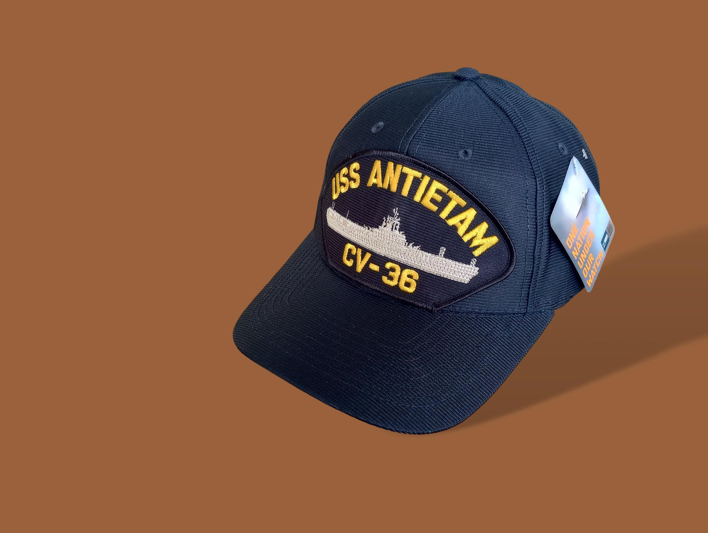 USS ANTIETAM CV-36 NAVY SHIP HAT OFFICIAL U.S MILITARY BALL CAP U.S.A  MADE