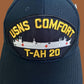 USNS COMFORT T-AH 20 U.S NAVY SHIP HAT OFFICIAL MILITARY BALL CAP U.S.A MADE