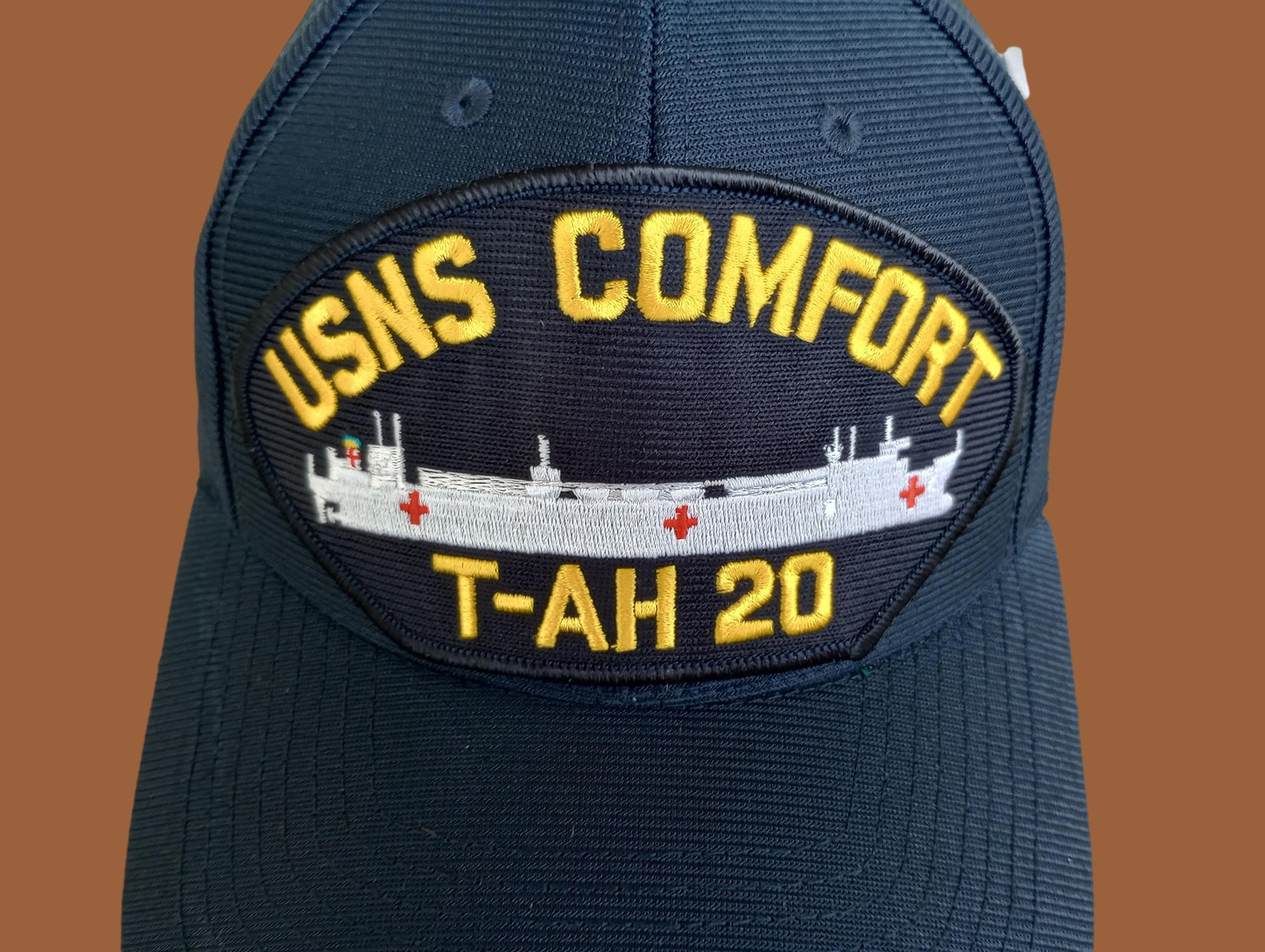 USNS COMFORT T-AH 20 U.S NAVY SHIP HAT OFFICIAL MILITARY BALL CAP U.S.A MADE