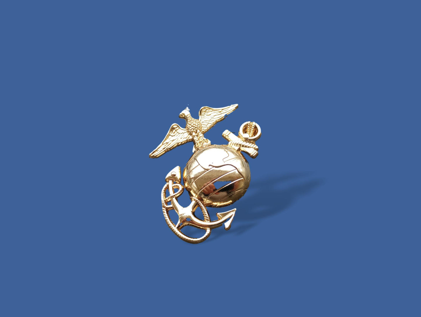 U.S MARINE CORPS EGA LAPEL HAT CAP PIN USMC EAGLE GLOBE & ANCHOR LEFT INSIGNIA