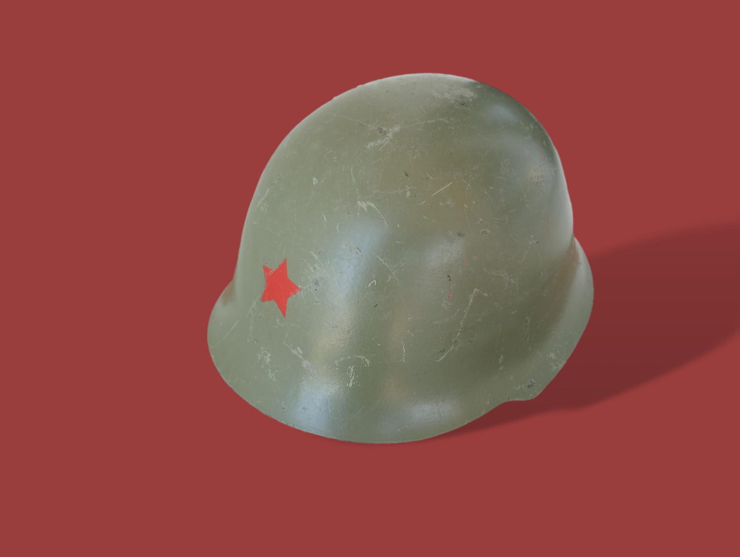 YUGOSLAVIAN COMBAT HELMET JNA YPA M59/85 YUGOSLAV PEOPLES ARMY RED STAR